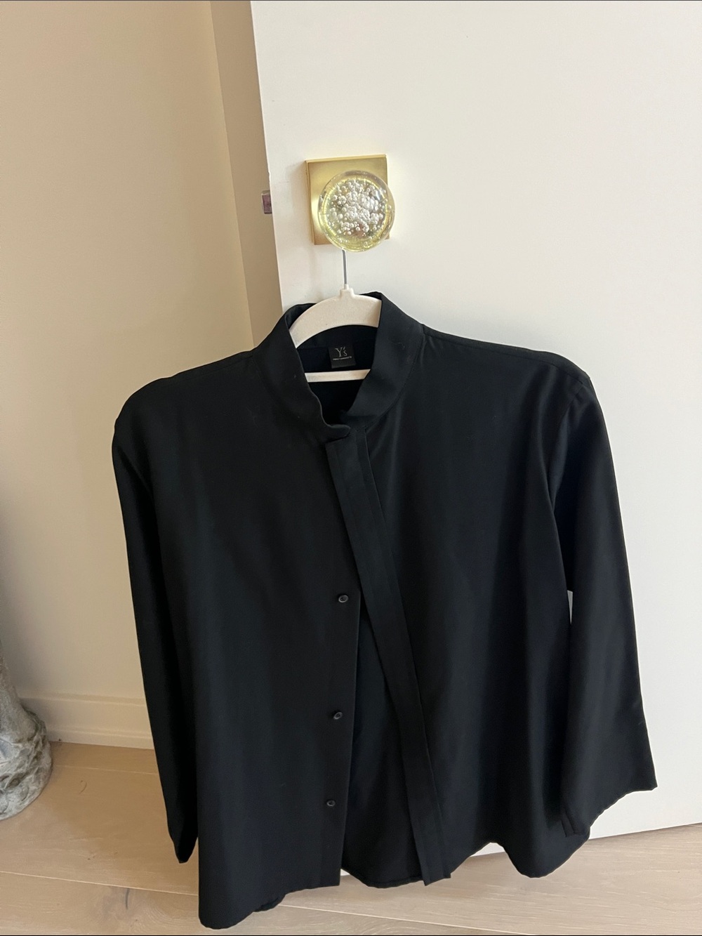Black Mandarin Collar Tunic